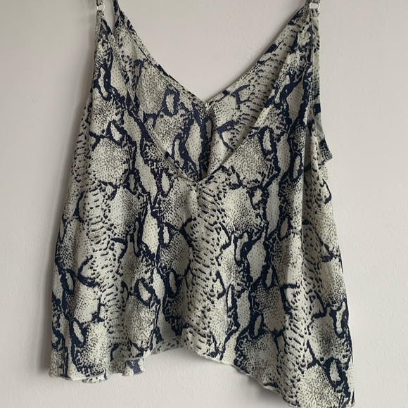 Tobi V-Neck Flowy Snakeskin / Python Tank Top - Picture 8 of 8